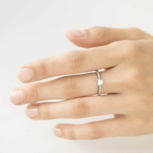 Золотое помолвочное кольцо (бриллианты) 3