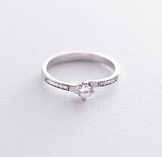 картинка Помолвочное кольцо в белом золоте (бриллианты) Интернет магазин Oniks Premiun