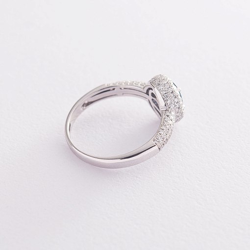 Золотое кольцо (сапфир, бриллиант) 3