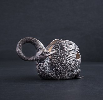 картинка Серебряная фигура ручной работы "Лебедь" Интернет магазин Oniks Premiun