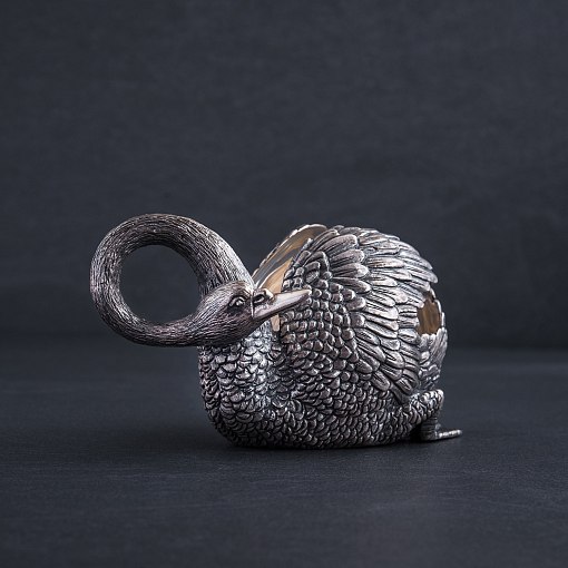 Серебряная фигура ручной работы "Лебедь"