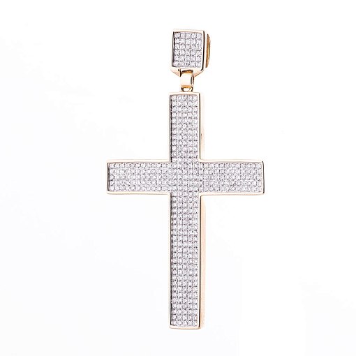 Эксклюзивный золотой крест с бриллиантами