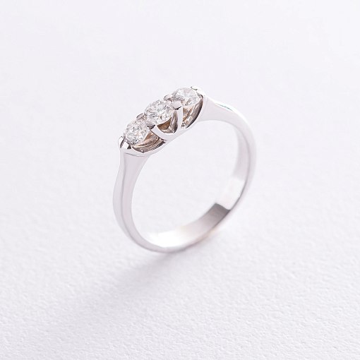 Кольцо в белом золоте с бриллиантами