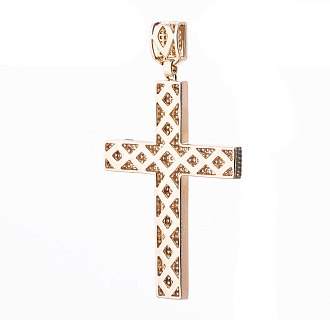 картинка Эксклюзивный золотой крест с бриллиантами Интернет магазин Oniks Premiun