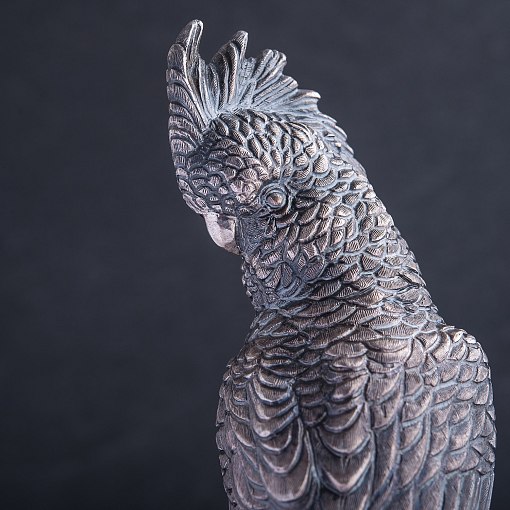 Серебряная фигура ручной работы "Попугай" 6