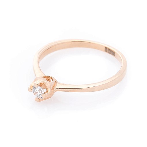 Золотое помолвочное кольцо с бриллиантом 3