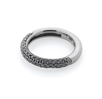 картинка Золотое кольцо с черными бриллиантами Интернет магазин Oniks Premiun