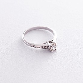 картинка Помолвочное кольцо в белом золоте (бриллианты) Интернет магазин Oniks Premiun