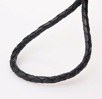 картинка Кожаный шнурок "Тигр" с золотой застежкой (3мм) Интернет магазин Oniks Premiun