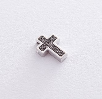 картинка Золотой крестик (черные бриллианты) Интернет магазин Oniks Premiun