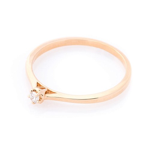 Золотое помолвочное кольцо с бриллиантом 3