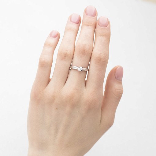 Золотое помолвочное кольцо (бриллианты) 5