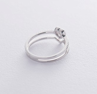 картинка Золотое кольцо "Сердце" с бриллиантами Интернет магазин Oniks Premiun