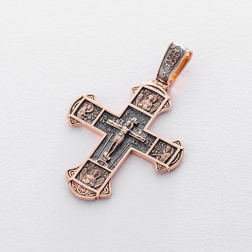 Золотой православный крест "Распятие"