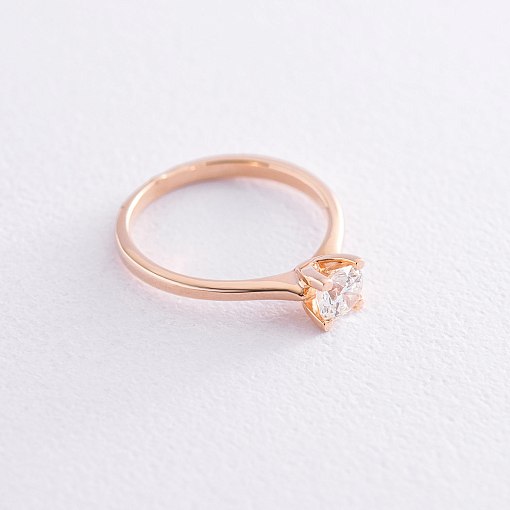 Золотое помолвочное кольцо с бриллиантом 4