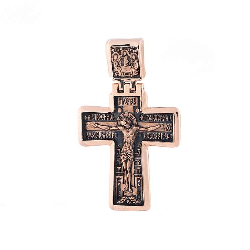 Православный крест "Распятие" (чернение)