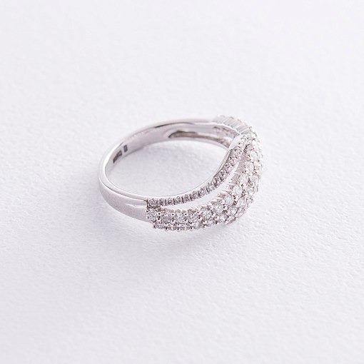 Кольцо в белом золоте с бриллиантами 2
