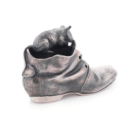 Серебряная фигура "Старый ботинок и мышки" 4