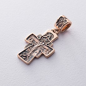 картинка Золотой православный крест "Господь Вседержитель. Икона Божией Матери "Семистрельная" Интернет магазин Oniks Premiun
