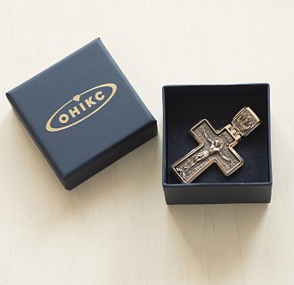 картинка Православный крест "Распятие" (чернение) Интернет магазин Oniks Premiun