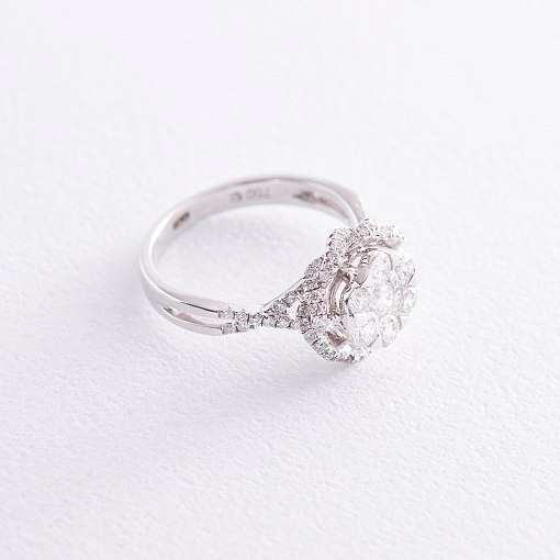 Золотое кольцо "Цветок" с бриллиантами 3