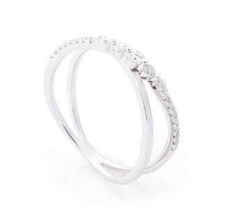 картинка Золотое двойное кольцо (бриллианты) Интернет магазин Oniks Premiun