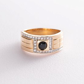 картинка Золотое кольцо (бриллианты, шпинель) Интернет магазин Oniks Premiun