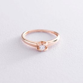 картинка Золотое помолвочное кольцо (бриллиант) Интернет магазин Oniks Premiun