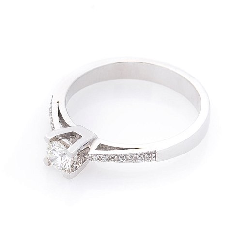 Золотое помолвочное кольцо (бриллианты) 2