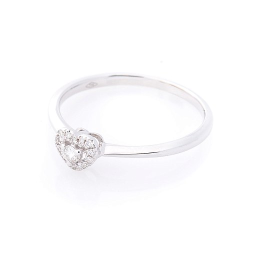 Золотое кольцо "Сердечко" с бриллиантами 2