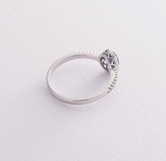картинка Золотое помолвочное кольцо с сапфиром и бриллиантами Интернет магазин Oniks Premiun